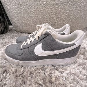 NIKE AIR FORCE 1 LOW RECYCLED CANVAS -IRON GREY MENS SIZE 10.5 (US)